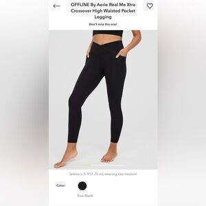 Offline by Aerie real me xtra crossover basic legging with pockets.
